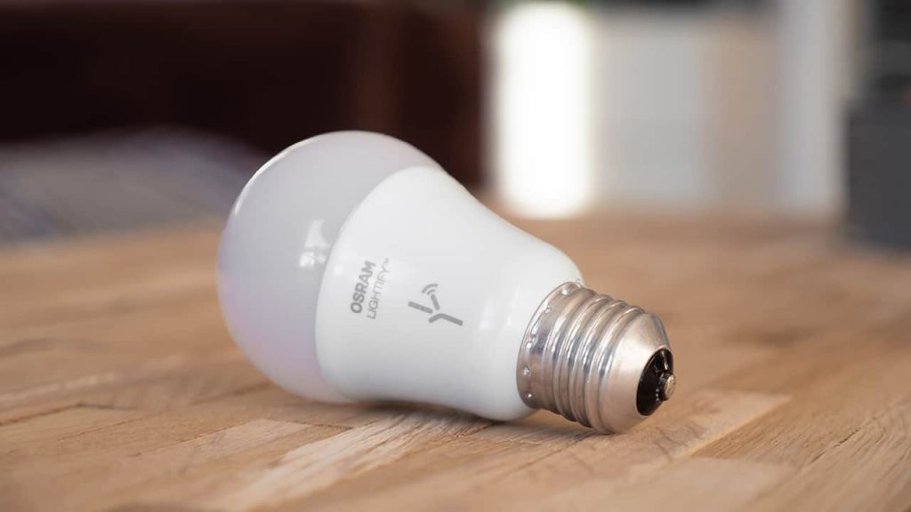 Smart Light Bulb on Counter